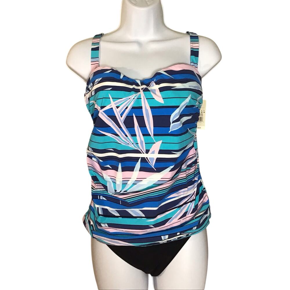 Gottex Profile 2 piece Tankini built in Bra Sz. 34D top Size 10 bottom NWT
